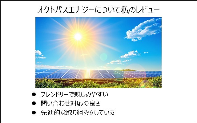 オクトパスエナジーについて私のレビュー