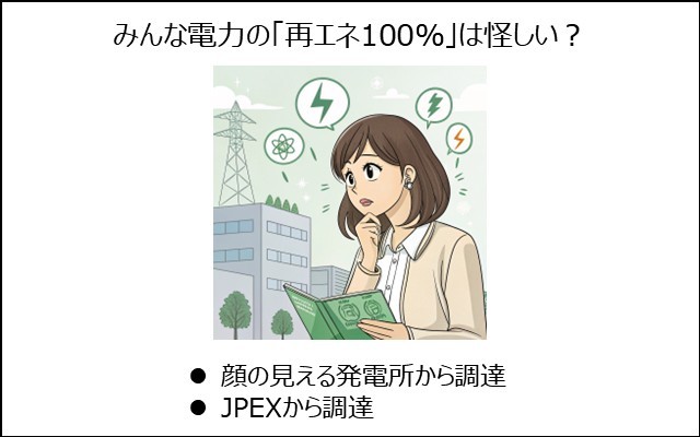 みんな電力の「再エネ100%」は怪しくない？の内容