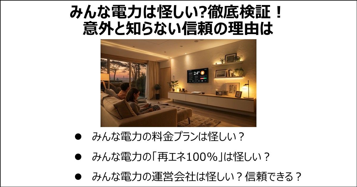 みんな電力は怪しいのか？