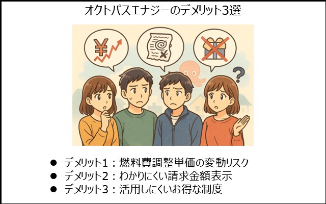 オクトパスエナジーのデメリット