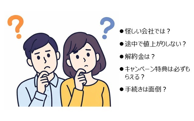 キャンペーンを利用して新規契約するときに、オクトパスエナジーに関して生じるよくある質問